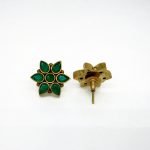 Emerald-Flower-Stud-Earrings-epoojastore-2-2