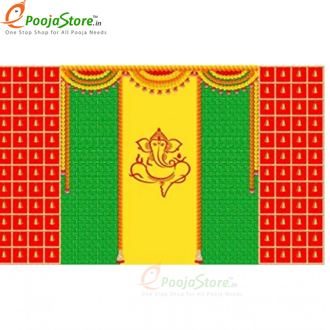 Ganesha Backdrop For all Festivals/ Decorative Backdrop/ Wall Curtain